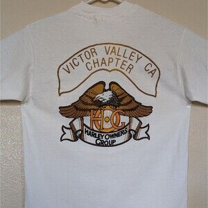 Vintage Victor Valley CA Harley Davidson Medium T-Shirt Harley Owners Group HOG